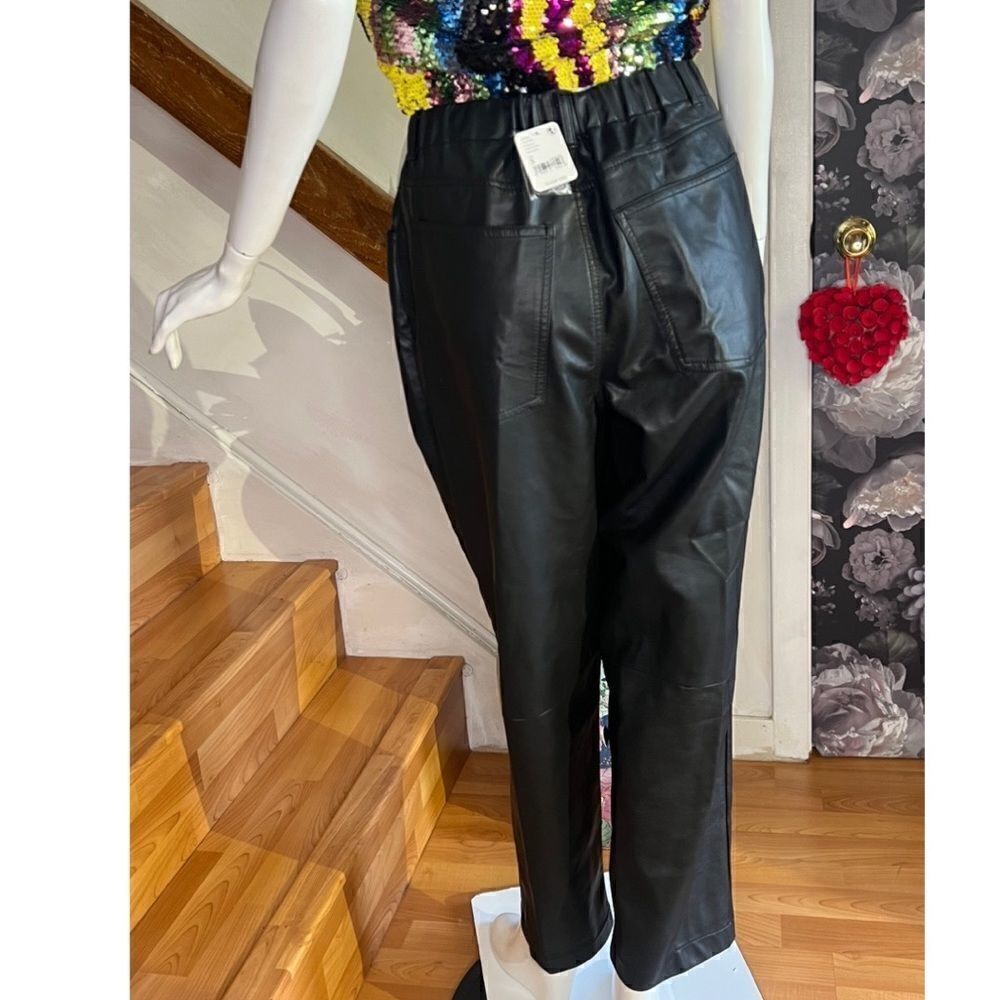 Free People Camille Solid Vegan Leather Pants - Picture 3 of 4
